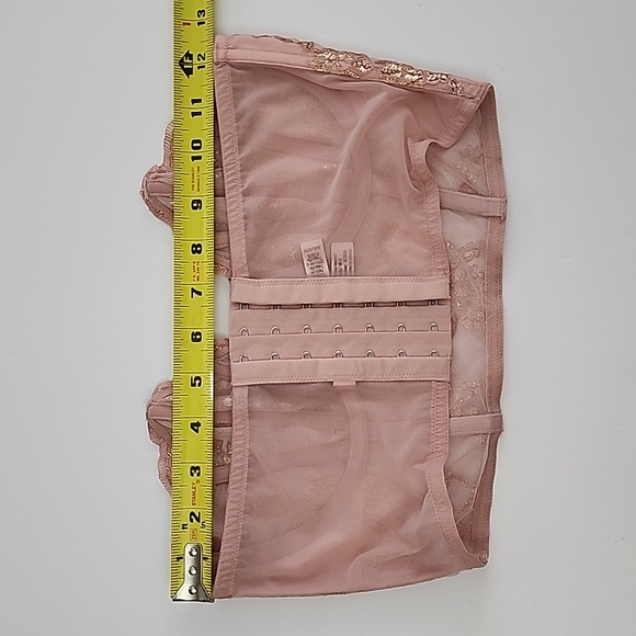 Victoria's Secret Dream Angels Lace Scalloped Bustier Top Rose Gold Size 34C - Picture 13 of 14